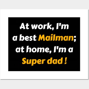 Mailman super dad gift Posters and Art